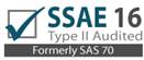image showing a checked box next to text reading "SSAE 16 type II Audited Formerly SAS 70